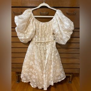 Shop Talulah Kolly Bubble Sleeve Dress - Ivory Floral